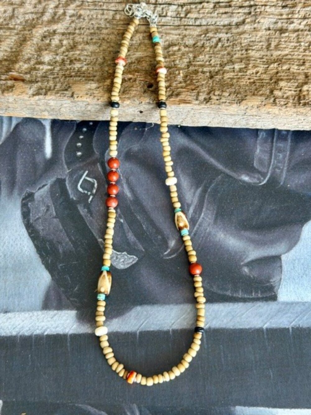 Vintage Maasai, Kingman Turquoise & Spiny Oyster Necklace